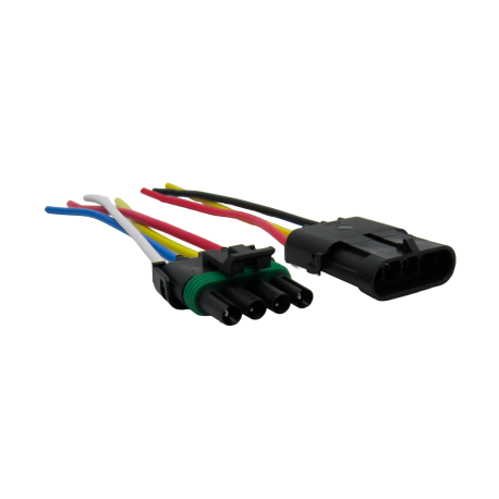 CONECTOR 4C UNIVERSAL 4 PINES JGO MACHO-HEMBRA IMPERMEABLE CON SEGURO